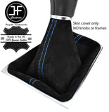 BLUE STITCHING REAL SUEDE MANUAL GEAR GAITER FOR VW PASSAT B8 2015-2018