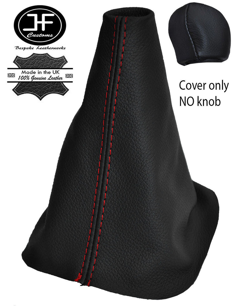 RED STITCH LEATHER GEAR GAITER + KNOB COVER FITS RENAULT LAGUNA MK3 2007-2014