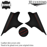 RED STITCH ITALIAN LEATHER PILLAR KIT COVERS FOR BMW 3 SERIES E90 05-12 SALOON