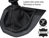 GREY STITCH TOP GRAIN LEATHER MANUAL GEAR GAITER FITS VW T6 TRANSPORTER 16-19