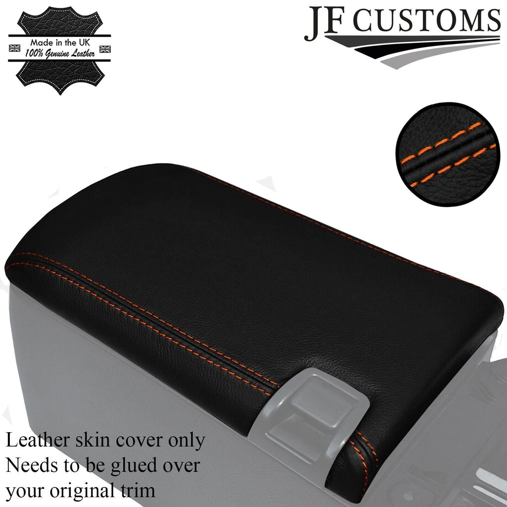 ORANGE STITCH ARMREST LID LEATHER SKIN COVER FITS TOYOTA SUPRA MK4 98-02 STYLE 2