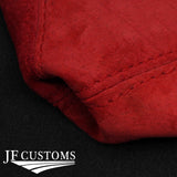 FITS MAZDA MX5 MK1 MK2 GEAR GAITER SHIFT BOOT RED SUEDE NEW CUSTOM NEW