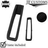 BLACK LEATHER HANDBRAKE TRIM SURROUND COVER + FRAME FOR PORSCHE 928 1986-1991