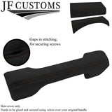 BROWN STITCH 3X DASH TRIM DARK GREY SUEDE COVERS FOR LAND ROVER DEFENDER 07-16