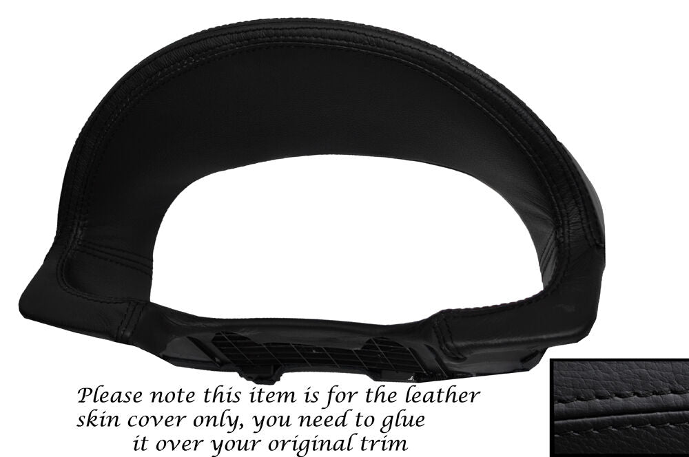 BLACK STITCH SPEEDO SURROUND LEATHER SKIN COVER FITS HYUNDAI TIBURON 2003-2006