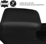 BLACK & BLACK TOP GRAIN LEATHER ARMREST LID COVER FITS HONDA CRV CR-V 2015-2018