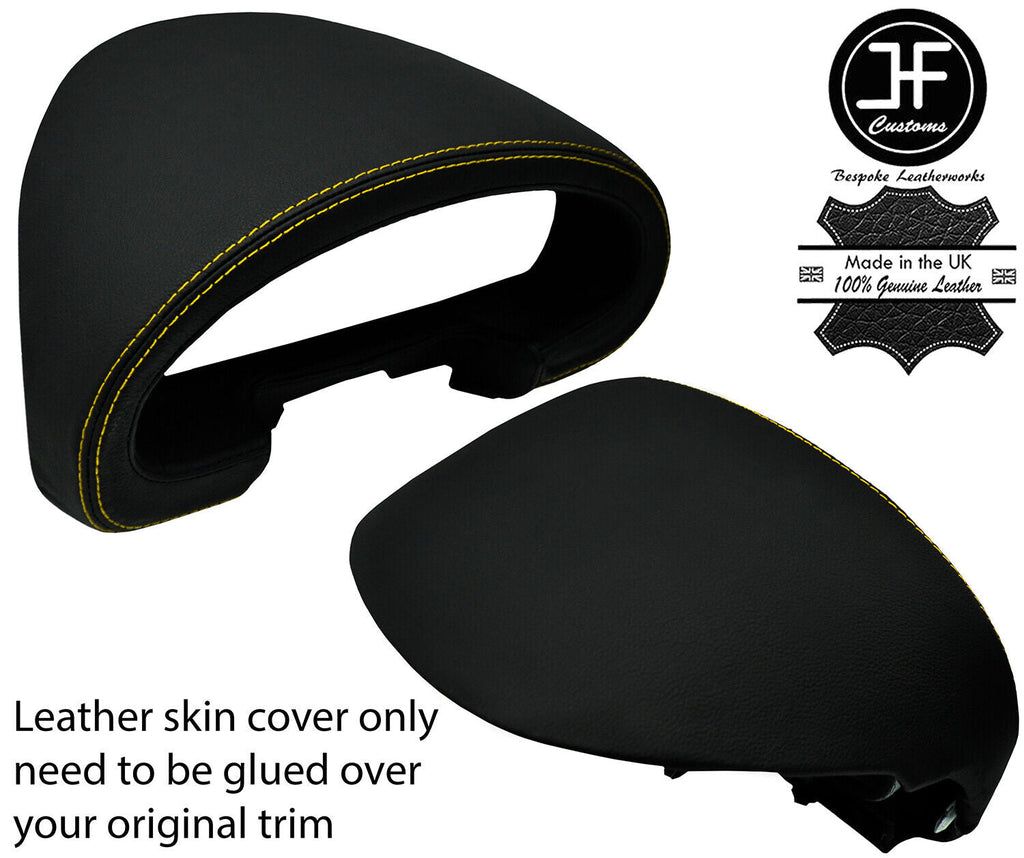 YELLOW STITCH SPEEDO GAUGE HOOD LEATHER COVER FOR MAZDA MX5 MK1 MIATA JF1