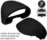YELLOW STITCH SPEEDO GAUGE HOOD LEATHER COVER FOR MAZDA MX5 MK1 MIATA JF1