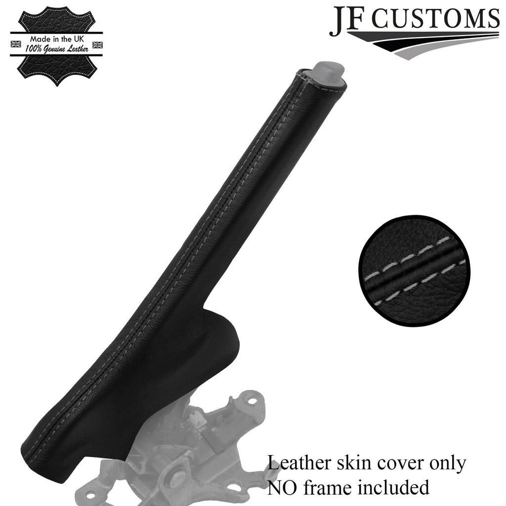 GREY STITCH ITALIAN LEATHER HANDBRAKE COVER FITS VAUXHALL OPEL CORSA F 19-22