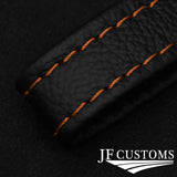 ORANGE STITCH LEATHER TAILGATE BOOT PULL STRAP HANDLE FITS FIAT 500 ABARTH 07-16