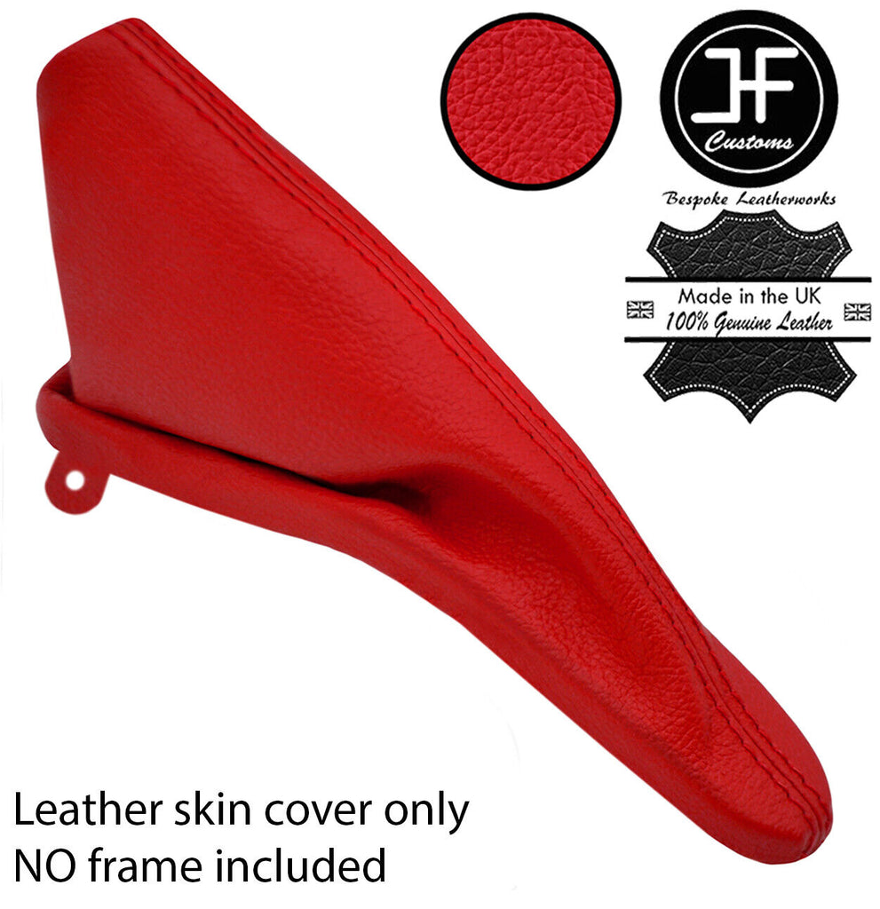 RED  TOP GRAIN REAL LEATHER HANDBRAKE GAITER FOR BMW MINI R50 R53 2001-2006