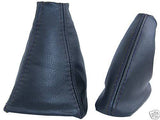 FITS MG MGF MK1 LEATHER GEAR HANDBRAKE GAITERS BLACK STITCH CUSTOM NEW