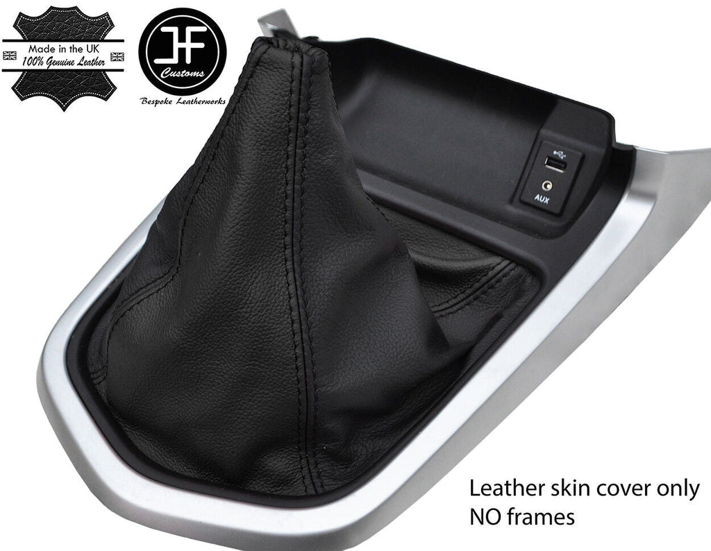 BLACK & BLACK REAL LEATHER MANUAL GEAR GAITER FITS NAVARA NP300 D23 2015-2017