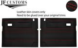 RED STITCH LEATHER COVERS FOR DEFENDER 110 83-06 INTERIOR REUPHOLSTERY DOOR KIT