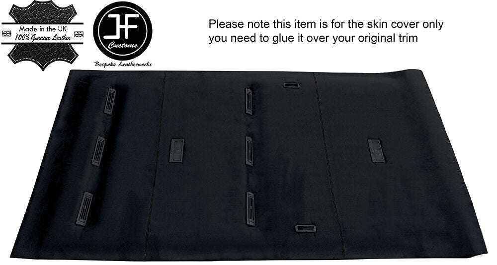 BLACK LUXE SUEDE REAR ROOF HEADLINING COVER FOR VW T4 TRANSPORTER CARAVELLE