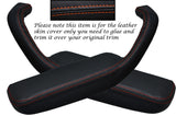ORANGE STITCH 2X FRONT DOOR HANDLE ARMREST COVERS FITS FORD CAPRI MK3 1978-1987