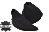 PURPLE DOUBLE STITCH FITS NISSAN 350Z 2003-2009 SUEDE GEAR HANDBRAKE GAITER