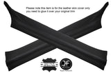 BLACK STITCHING 2X A POST PILLAR LEATHER COVERS FITS SAAB 93 9-3 1999-2003
