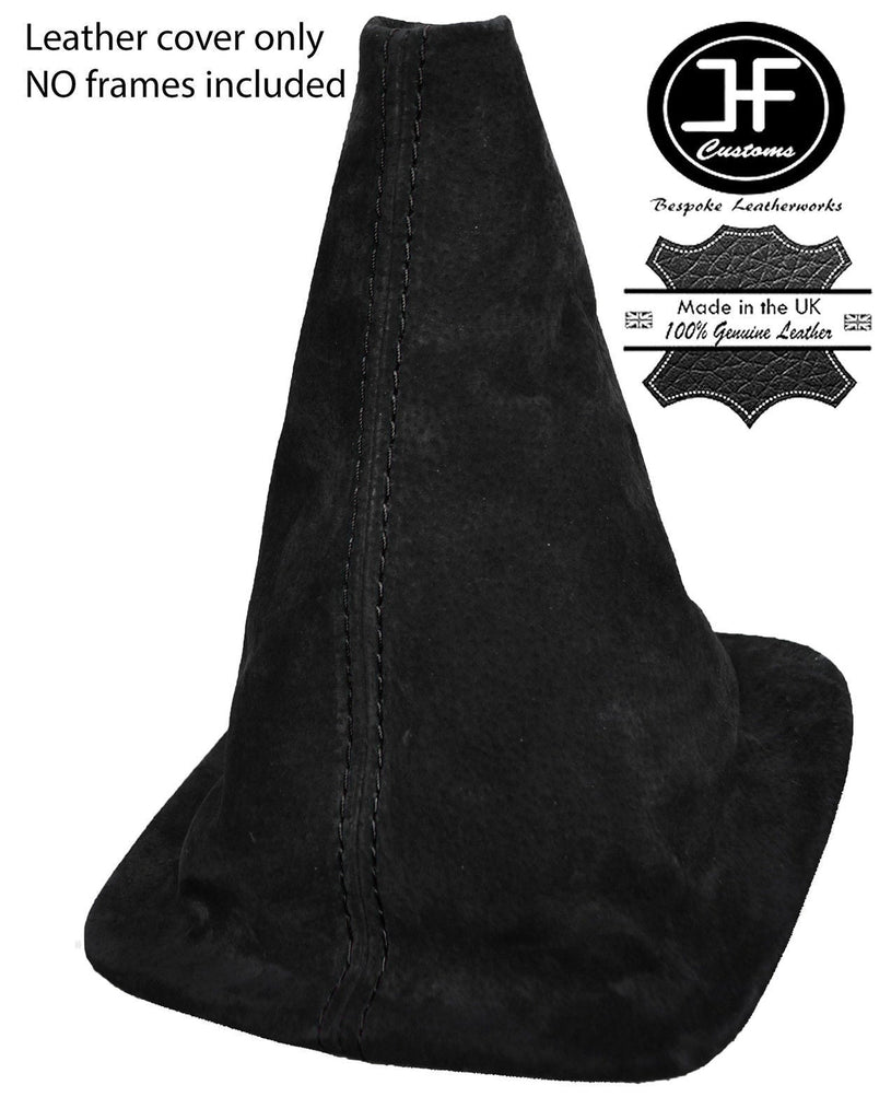 BLACK STITCH REAL SUEDE MANUAL GEAR STICK GAITER FITS FORD FIESTA MK7 2008-2013