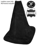 BLACK STITCH REAL SUEDE MANUAL GEAR STICK GAITER FITS FORD FIESTA MK7 2008-2013