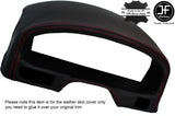 RED STITCH SPEEDO CLUSTER SURROUND HOOD LEATHER COVER FITS HONDA CRX 1990-91