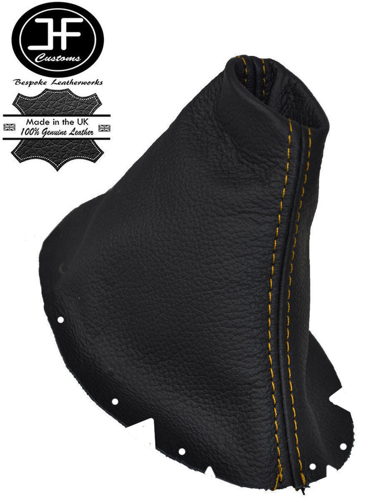 YELLOW STITCHING LEATHER GEAR STICK GAITER FITS MAZDA MX5 MX-5 MK2 NB 2001-2005