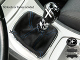 BLUE STITCHING MANUAL REAL LEATHER GEAR STICK GAITER FITS FORD S-MAX 2006-2008