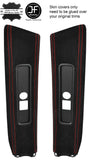 RED STITCH 2X B PILLAR SUEDE COVERS FOR PORSCHE CARRERA 996 COUPE 1997-2005