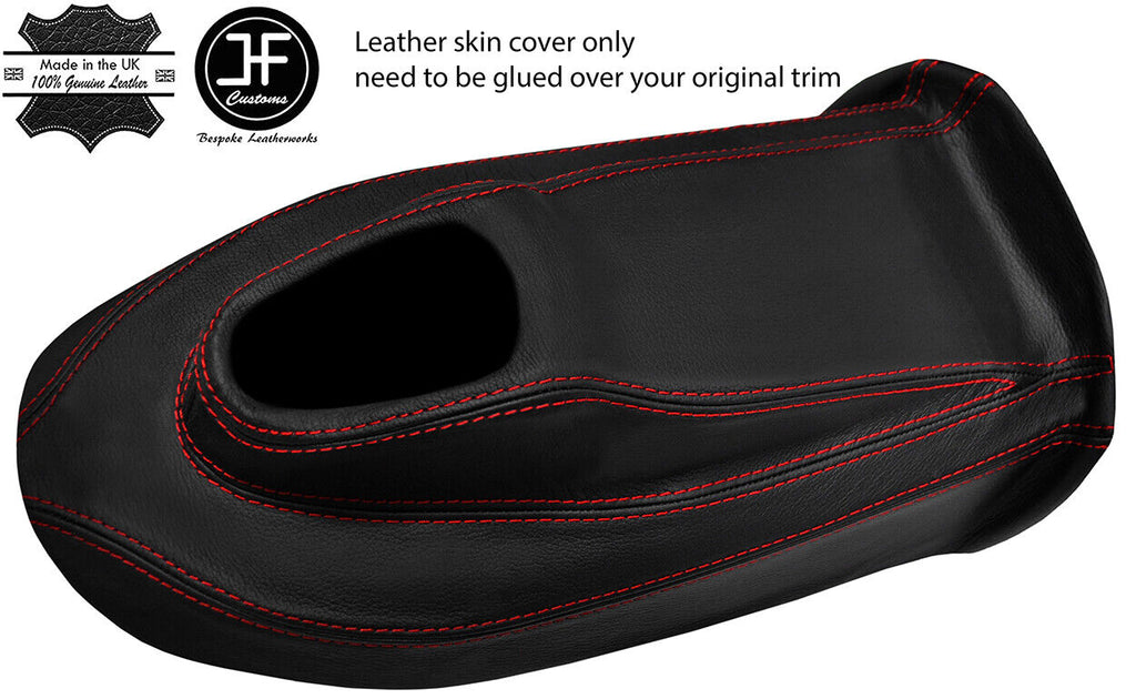 RED STITCH LEATHER GEAR BOX COVER PANEL LEATHER COVER FITS JAGUAR E TYPE S2