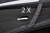 RED STITCH FITS BMW 5 SERIES E60 E61 07-11 FACELIFT 2X REAR DOOR HANDLE COVERS