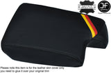 BLACK STITCH ARMREST COVER LEATHER FOR BMW  E90 E91 E92 E93 GERMAN FLAG COLOURS
