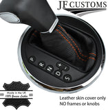 FITS VW T5 TRANSPORTER AUTOMATIC GEAR GAITER orange stitch CUSTOM NEW MADE IN UK