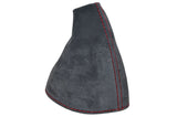 RED STITCH FOR HONDA CIVIC TYPE S 2001-2005 GEAR GAITER GRAPHITE SUEDE
