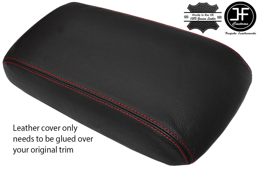 RED STITCH REAL LEATHER ARMREST COVER FITS TOYOTA LEXUS SC SOARER 1990-2000