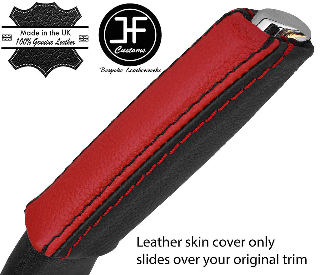 BLACK & RED LEATHER HANDBRAKE HANDLE COVER FOR MERCEDES A CLASS W169 04-12