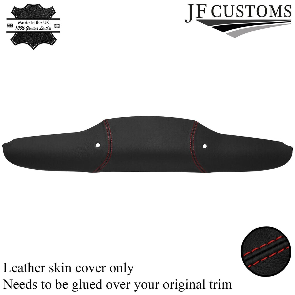FITS FIAT 500 ABARTH 07-16 DARK RED STITCH LEATHER REAR TAILGATE TRIM COVER