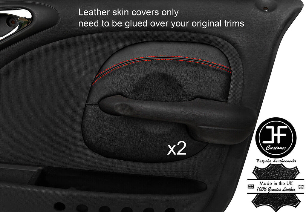 RED STITCH 2XFRONT DOOR CARD TRIM LEATHER COVER FOR CHRYSLER PT CRUISER 00-05