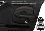 RED STITCH 2XFRONT DOOR CARD TRIM LEATHER COVER FOR CHRYSLER PT CRUISER 00-05