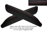 RED STITCH 2X FRONT DOOR ARMREST SKIN COVERS FITS DATSUN 260Z 280Z 79-83