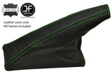 GREEN STITCH LEATHER HANDBRAKE GAITER FITS VW T4 TRANSPORTER CARAVELLE 90-03