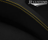 YELLOW STITCH LEATHER CONSOLE RADIO SURROUND COVER FOR JEEP WRANGLER TJ 03-06