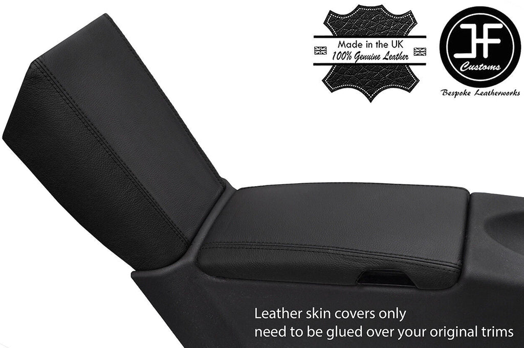 BLACK & BLACK ARMREST & STORAGE LID LEATHER COVERS FOR MERCEDES SLK R171 04-11