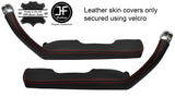RED STITCH 2X DOOR HANDLE ARMREST LEATHER COVER FITS MERCEDES W108 W109 66-72