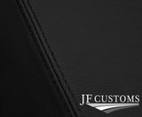 BLACK STITCH 2X FRONT DOOR TRIM ARMREST COVERS FOR JAGUAR X-TYPE 01-09 JF2