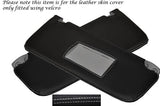 WHITE STITCHING FITS VAUXHALL OPEL CORSA D 06-13 2X SUN VISORS LEATHER COVERS