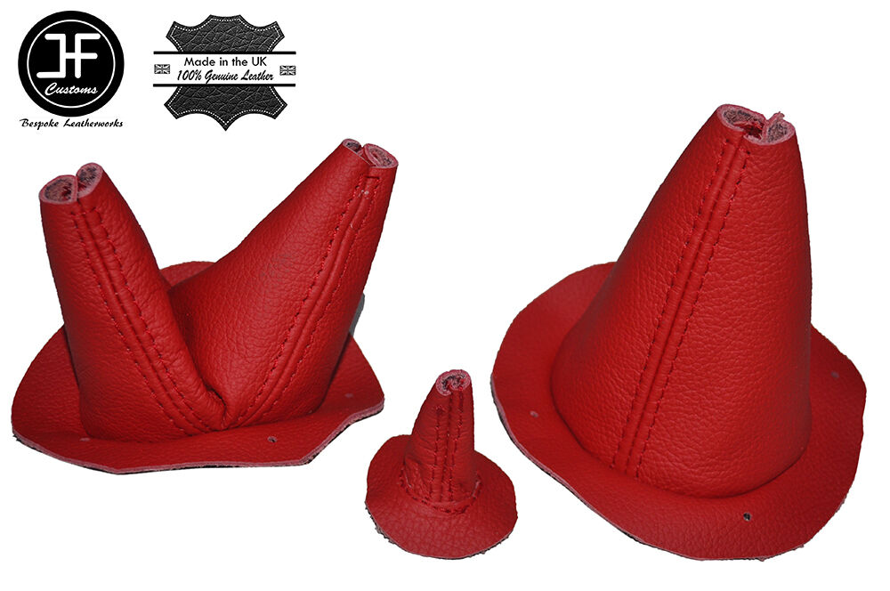 RED LEATHER 3X GAITER SET FITS FORD GPW JEEP WILLYS MB CUSTOM NEW MADE IN UK