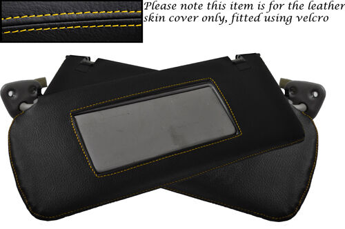 YELLOW STITCH FITS LEXUS IS200 1999-2005 2X SUN VISORS LEATHER SKIN COVERS ONLY