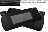 YELLOW STITCH FITS LEXUS IS200 1999-2005 2X SUN VISORS LEATHER SKIN COVERS ONLY