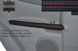 RED STITCH 2X REAR FULL DOOR HANDLE SKIN COVERS FITS CITROEN C3 PLURIEL 03-06