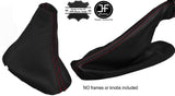 RED STITCH LEATHER MANUAL GEAR & HANDBRAKE SET FITS FORD MUSTANG 15-17